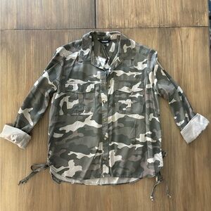 Express Camouflage Button-Up Shirt